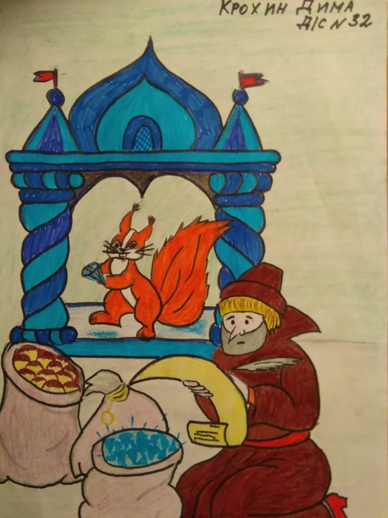 Рисунок к сказке о царе салтане детский рисунок